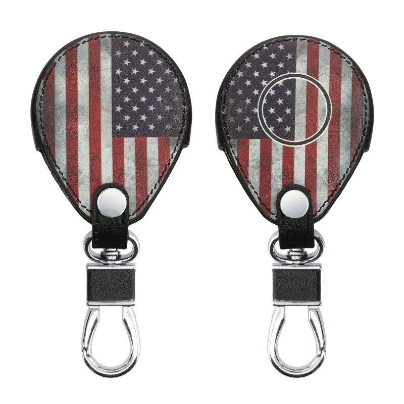 kwmobile Accessoire Clé de Voiture Compatible avec Clef de Moto Harley Davidson - Coque de Protection en Simili Cuir - Drapeau a kwmobile Accessoire Clé de Voiture Compatible avec Clef de Moto Harley Davidson - Coque de Protection en Simili Cuir - Drapeau a