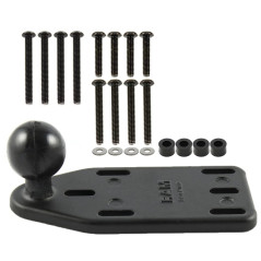 Ram Mounts RAM-B-346U Réservoi de Couvercle de Marine Qualité de Aluminium Base Boule, Taille 1", Noir