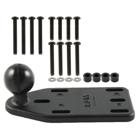 Ram Mounts RAM-B-346U Réservoi de Couvercle de Marine Qualité de Aluminium Base Boule, Taille 1", Noir