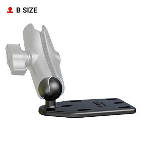 Ram Mounts RAM-B-346U Réservoi de Couvercle de Marine Qualité de Aluminium Base Boule, Taille 1", Noir