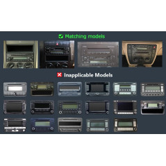 Autoradio Audio Stéréo RCN210 pour VW Golf MK4 Polo Passat B5 USB MP3 AUX Bluetooth avec Lecteur CD + Adaptateur avec simulateur