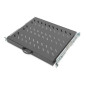 DIGITUS Étagère extensible - 19 pouces - 1UH - Fixation avant & arrière - Charge 25 kg - Pour armoires réseau et baies serveurs 