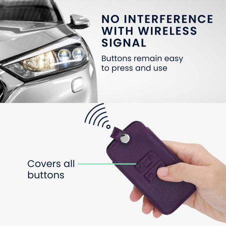 kwmobile Accessoire Clef de Voiture Compatible avec Renault Smart Key 4-Bouton (Keyless Go Uniquement) - Coque de clé de Voiture