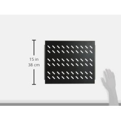 DIGITUS Étagère extensible - 19 pouces - 1UH - Fixation avant & arrière - Charge 25 kg - Pour armoires réseau et baies serveurs 