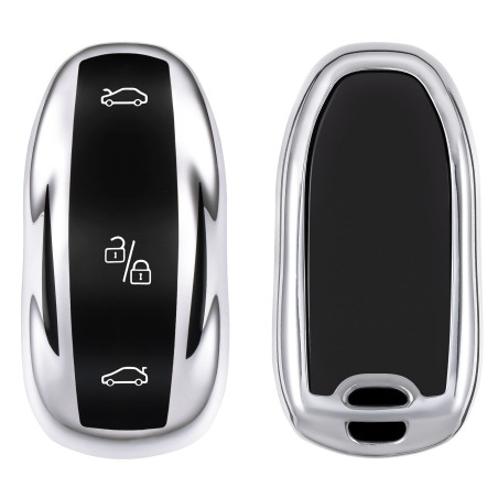 kwmobile Boitier Clef Voiture Compatible avec Tesla Model S/Model Y/Model 3 - Coque en Silicone de Clef de Voiture - Étui de Pro