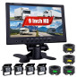 Véhicule Caméra de recul - Camecho 22,9 cm/9 Pouces Moniteur 4 Split Front View, Camera recul Camion 18 IR étanche Vision de Nui Véhicule Caméra de recul - Camecho 22,9 cm/9 Pouces Moniteur 4 Split Front View, Camera recul Camion 18 IR étanche Vision de Nui