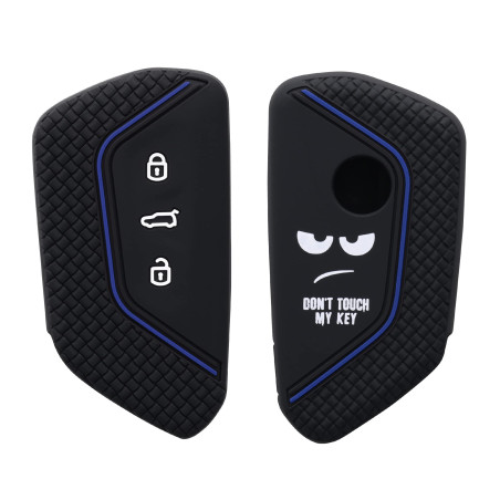 kwmobile Coque clé de Voiture Compatible avec VW Golf 8 3-Bouton Accessoire clé Voiture - Protection étui Souple en Silicone - B