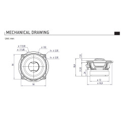 Focal Auditor ACX-130 Haut-parleurs coaxiaux 2 Voies pour portière de Voiture 130 mm 200 W