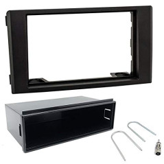 Sound-way - Kit Montage Cadre de Radio Adaptateur autoradio 1 DIN / 2 DIN pour Iveco Daily 2006-2014 Noir - KA11-745.2