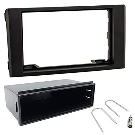 Sound-way - Kit Montage Cadre de Radio Adaptateur autoradio 1 DIN / 2 DIN pour Iveco Daily 2006-2014 Noir - KA11-745.2