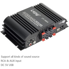 Fasizi LP-168S 2.1CH Super Bass Hi-FI Audio Amplificateur de Puissance Stéréo pour Voiture Moto Appareils Audio Domestiques avec