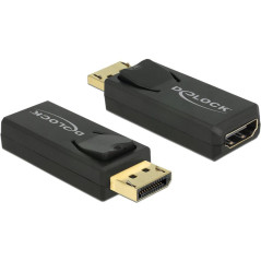DeLock 65573 Adaptateur DisplayPort 1.2 vers HDMI Noir