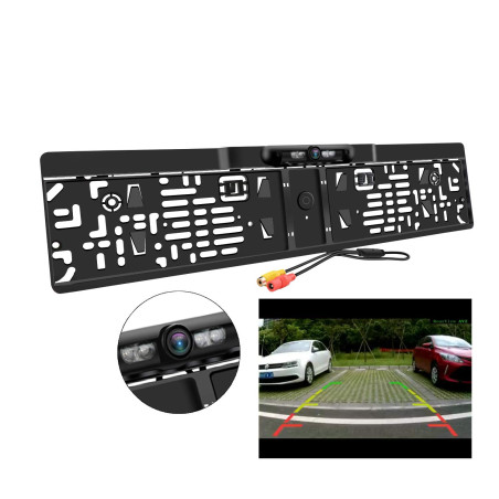 Caméra de recul avec Vue Nocturne Etanche 170 ° Angle de Vision inversé Caméra de recul Haute définition avec 4 lumières IR avec