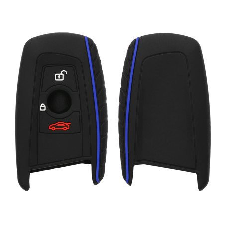 kwmobile Coque clé de Voiture Compatible avec BMW (Keyless Go Uniquement) 3-Bouton Accessoire clé Voiture - Protection étui Soup