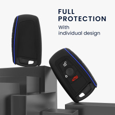 kwmobile Coque clé de Voiture Compatible avec BMW (Keyless Go Uniquement) 3-Bouton Accessoire clé Voiture - Protection étui Soup