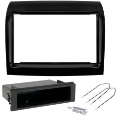 Sound-way Kit de Montage Autoradio, Façade Cadre de Radio 1 DIN / 2 DIN, Adaptateur Compatible avec Fiat Ducato (X250) 2011-2020
