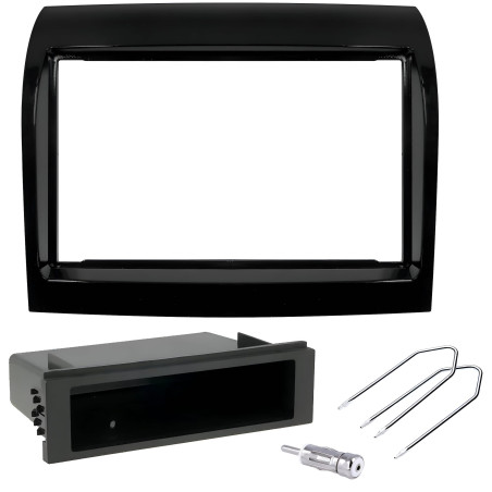 Sound-way Kit de Montage Autoradio, Façade Cadre de Radio 1 DIN / 2 DIN, Adaptateur Compatible avec Fiat Ducato (X250) 2011-2020