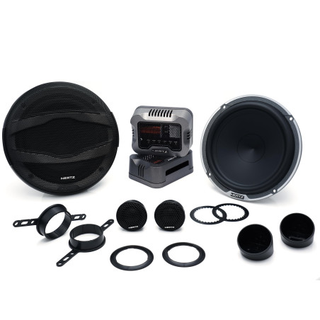 Hertz MPK 165.3 – Kit 2 Voies Voiture avec woofer 165 mm, Tweeter 29 mm, Filtre Passif et grilles, Puissance Max 220W