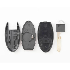 Coque de Protection pour clé de Voiture à Distance 3 Boutons pour Nissan Rogue Teana Sentra Versa Couvre-Clef sans clé Petite La