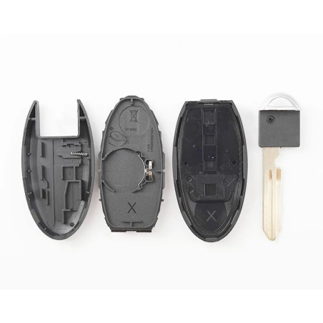 Coque de Protection pour clé de Voiture à Distance 3 Boutons pour Nissan Rogue Teana Sentra Versa Couvre-Clef sans clé Petite La