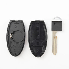Coque de Protection pour clé de Voiture à Distance 3 Boutons pour Nissan Rogue Teana Sentra Versa Couvre-Clef sans clé Petite La