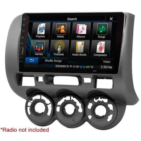 Sound-way - Kit Montage Cadre de Radio Adaptateur autoradio 9" Pouces pour Honda Fit, Jazz 2002-2008 avec adaptateurs - KA22-464