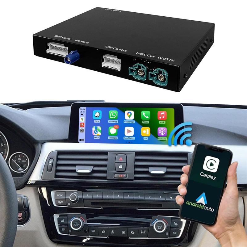 Road Top CarPlay sans Fil Android Auto Interface pour BMW 1 2 3 5 7 X1 X2 X3 X4 X5 X6 Série F20 F30 2012-2016 avec NBT système, Road Top CarPlay sans Fil Android Auto Interface pour BMW 1 2 3 5 7 X1 X2 X3 X4 X5 X6 Série F20 F30 2012-2016 avec NBT système,