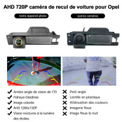 Caméra de recul de Voiture pour Opel Astra H/Opel Zafira B/Corsa D/Vectra C/Insignia,GreenAuto 170 degrés d'angle de Vision AHD