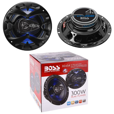 Speaker 2 Haut-parleurs Compatible avec Boss Audio Systems BE654 BE 654 4 Voies coaxial 6,5' 16,5 cm 150 Watt rms 300 Watt Max 4