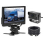 CAMECHO Caméra de recul pour Voiture+7" LCD Moniteur Kit 12V - 24V Kit de système de Parking pour caméra de Vision Nocturne étan