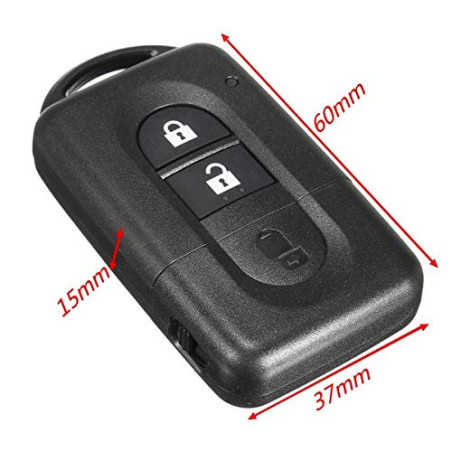 Clé Plip compatible avec Micra X-Trail Qashqai Juke Duke Navara Note Pathfinder 2 Boutons Coquer Boitier de Télécommande @Pro-Pl