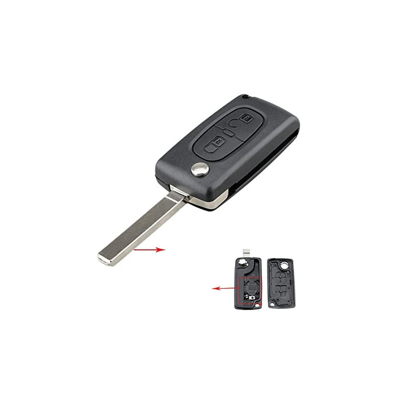 Clé de Voiture à Distance Flip pour Peugeot 207 307 308 407 607 807 2/3/4 Boutons HU83/VA2 pour citroën C2 C3 C4 C5 C6 Coque de Clé de Voiture à Distance Flip pour Peugeot 207 307 308 407 607 807 2/3/4 Boutons HU83/VA2 pour citroën C2 C3 C4 C5 C6 Coque de