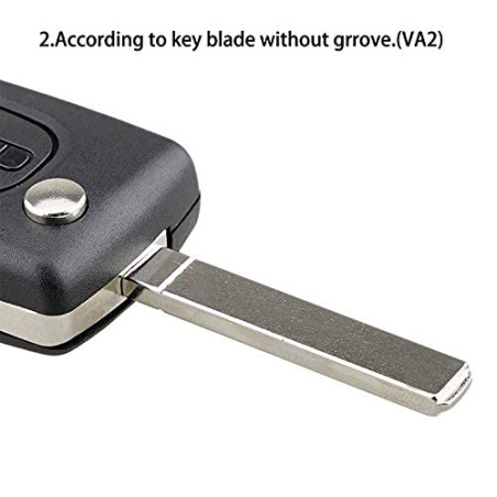Clé de Voiture à Distance Flip pour Peugeot 207 307 308 407 607 807 2/3/4 Boutons HU83/VA2 pour citroën C2 C3 C4 C5 C6 Coque de 