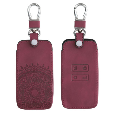 kwmobile Accessoire Clef de Voiture Compatible avec Renault Smart Key 4-Bouton (Keyless Go Uniquement) - Coque de Clé de Voiture