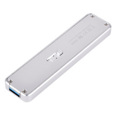 SilverStone SST-MS09S - USB 3.1 Gen. 2 externe boîtier disque dur pour M.2 SATA SSD, argent