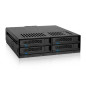 Icy Dock Rack Mobile/backplane Cage/boitier de Rack pour 4 x SSD/HDD 2.5" SATA/SAS Hot Swap dans 1 Baie de 5.25" (Installation s Icy Dock Rack Mobile/backplane Cage/boitier de Rack pour 4 x SSD/HDD 2.5" SATA/SAS Hot Swap dans 1 Baie de 5.25" (Installation s