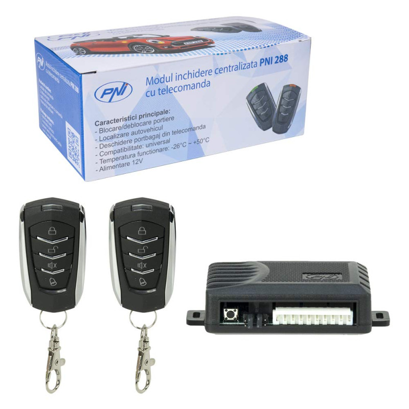 Kit de Système de Verrouillage PNI 288, Télécommande Centralisé, Système d'entrée sans clé avec verrouillage / déverrouillage à Kit de Système de Verrouillage PNI 288, Télécommande Centralisé, Système d'entrée sans clé avec verrouillage / déverrouillage à