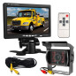 Moniteur HD avec écran 7’’ LCD TFT 12 V-24 V pour auto + caméra de recul pour bus camion remorque à 18 DEL IR étanches pour visi Moniteur HD avec écran 7’’ LCD TFT 12 V-24 V pour auto + caméra de recul pour bus camion remorque à 18 DEL IR étanches pour visi