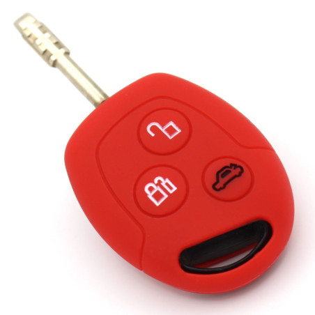 Coque de clé FF pour clé 3 boutons Auto Silicone Cover de Finest Folia Rot