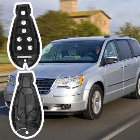 VGOL Coque de clé à Distance de Voiture à 5 Boutons Compatible avec Grand Voyager - Boîtier de Rechange pour télécommande sans c