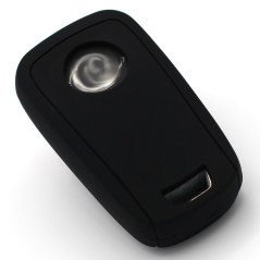 Finest-Folia - Coque en silicone OE pour clé de voiture à 2 boutons Noir