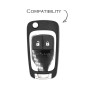 Finest-Folia - Coque en silicone OE pour clé de voiture à 2 boutons Noir Finest-Folia - Coque en silicone OE pour clé de voiture à 2 boutons Noir