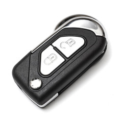 Boîtier pour clé à 2 boutons avec clé pliante et télécommande pour voiture