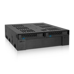 Icy Dock Rack Mobile, backplane Cage, boitier de Rack Hot Swap pour 2 HDD ou SSD SAS/SATA 2.5" + Emplacement 3.5" pour Baie de 5