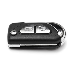 Boîtier pour clé à 2 boutons avec clé pliante et télécommande pour voiture