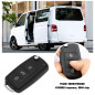 Coque de Clé de Télécommande de Voiture à 3 Boutons Remplacement 5K0837202AD Compatible avec VW Caddy Transporter T5 433Mhz Port