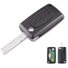 Clé complète avec électronique à Programmer pour C1 C2 C3 C4 C5 C6 C8 Xsara Picasso 207 208 307 308 407 807 3008 5008 3 Boutons