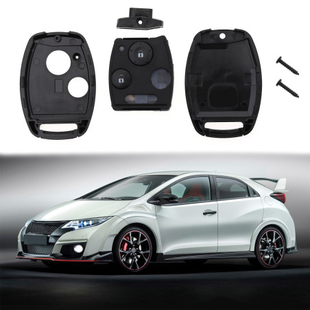 EMSea 2pcs Ensemble Télécommandes à 2 Boutons pour Clé de Voiture Compatible avec Honda Civic Jazz CRV Insight Record Fit Frv Lo
