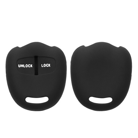 kwmobile Accessoire clé de Voiture Compatible avec Mitsubishi 2-Bouton - Coque en Silicone Souple pour Clef de Voiture Noir
