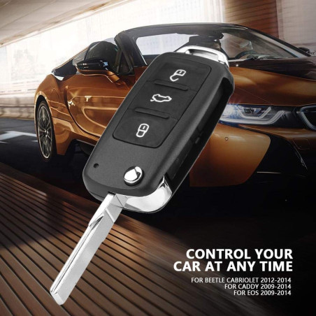 KSTE 5K0837202AD 3 Bouton Voiture Télécommande clé 434MHz ID48 Chip émetteur for Caddy